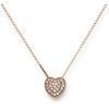 Collana Donna Amen In Argento 925 Rosato Con Zirconi Bianchi E Cuore Pendente
