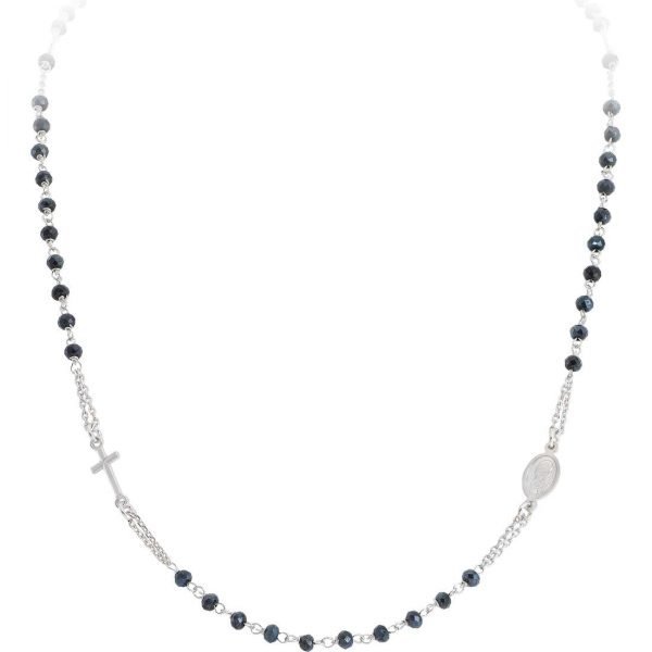 Collana Donna Amen In Argento 925 E Cristalli Grigi