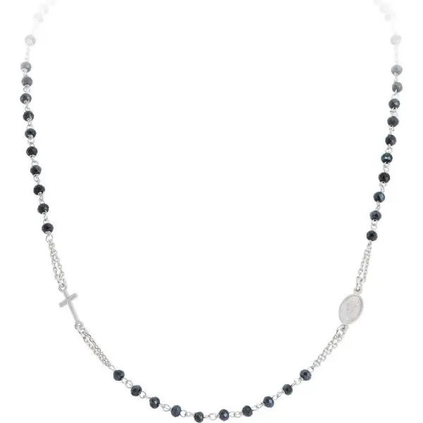 Collana Donna Amen In Argento 925 E Cristalli Grigi