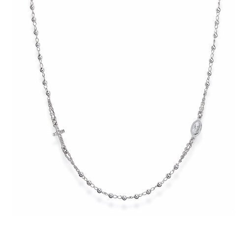 Collana Girocollo Donna Amen Rosario In Argento 925 Con Croce Pavè 3 - Verre Gioielli Collana Girocollo Donna Amen Rosario In Argento 925 Con Croce Pavè