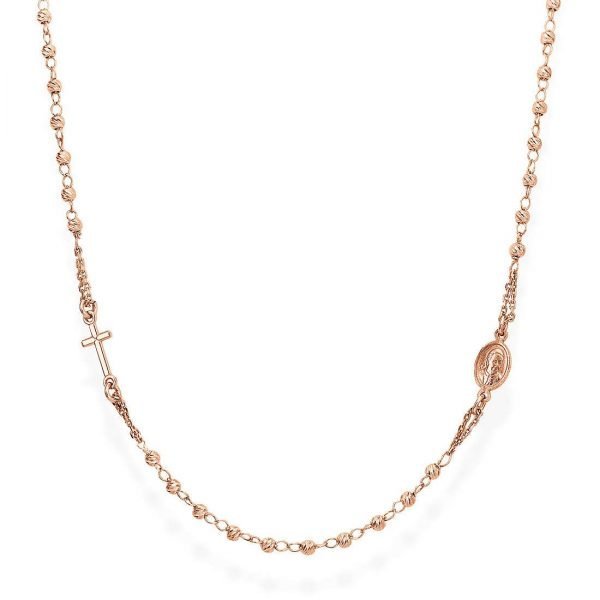 Collana Girocollo Donna Amen Rosario In Argento 925 Con Cristalli