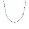 Collana Donna Amen In Argento 925 Rosè E Cristalli Verdi 1 Verre Gioielli - l'istituzione del gioiello