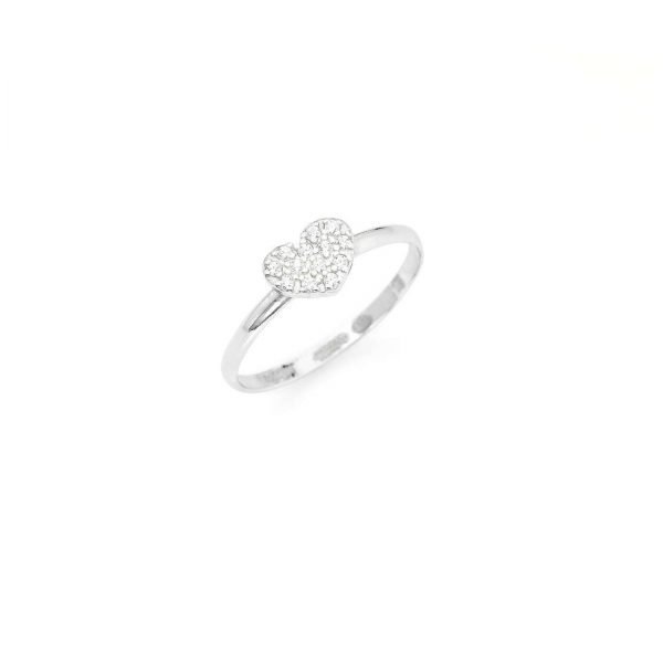Anello Donna Amen In Argento 925 E Zirconi Bianchi Con Cuore 3 - Verre Gioielli Anello Donna Amen In Argento 925 E Zirconi Bianchi Con Cuore