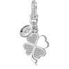 Charm Donna Quadrifoglio Gioielli Rosato My Luck Argento 2 Verre Gioielli - l'istituzione del gioiello