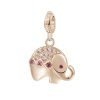 Charm Donna Elefantino-Forza Rosato Storie Argento Rosè 1 Verre Gioielli - l'istituzione del gioiello