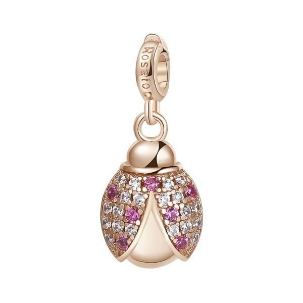 Charm Donna Coccinella-Felicità Rosato Storie Argento Rosè 3 - Verre Gioielli Charm Donna Coccinella-Felicità Rosato Storie Argento Rosè 3 Verre Gioielli - l'istituzione del gioiello
