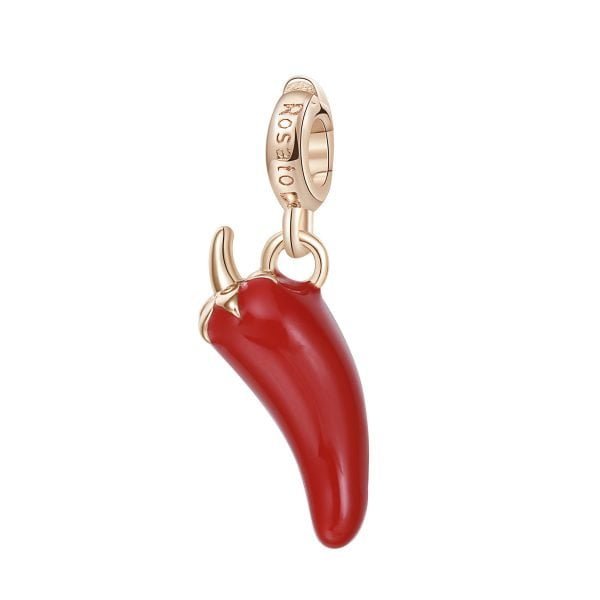 Charm Donna Peperoncino-Passione Rosato Storie Argento Rosè 3 Verre Gioielli - l'istituzione del gioiello
