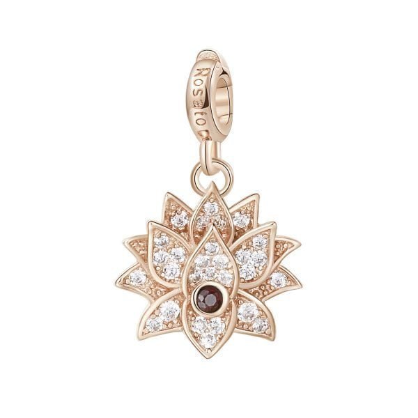 Charm Donna Fiore Di Loto-Rinascita Rosato Storie Argento Rosè 3 - Verre Gioielli Charm Donna Fiore Di Loto-Rinascita Rosato Storie Argento Rosè 2 Verre Gioielli - l'istituzione del gioiello