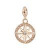 Charm Donna Rosa Dei Venti-Orientamento Rosato Storie Argento Rosè 1 Verre Gioielli - l'istituzione del gioiello