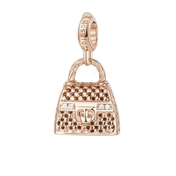 Charm Donna Hand Bag-Personalità Rosato Storie Argento Rosè 3 - Verre Gioielli Charm Donna Hand Bag-Personalità Rosato Storie Argento Rosè 2 Verre Gioielli - l'istituzione del gioiello