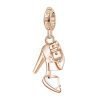 Charm Donna Sandalo-Stile Rosato Storie Argento Rosè 1 Verre Gioielli - l'istituzione del gioiello