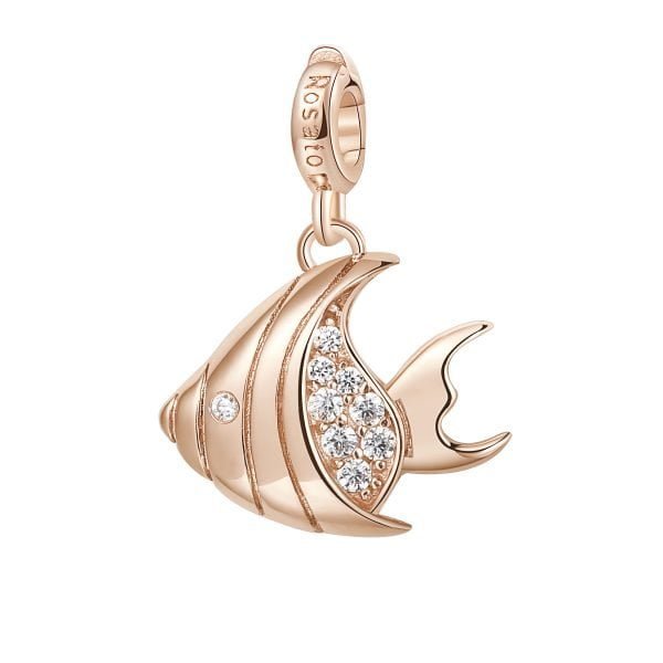 Charm Donna Pesce-Libertà Rosato Storie Argento Rosè 3 Verre Gioielli - l'istituzione del gioiello