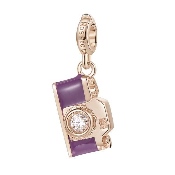 Charm Donna Macchinfotografica-Creatività Rosato Storie Argento Rosè 3 Verre Gioielli - l'istituzione del gioiello