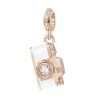 Charm Donna Macchinfotografica-Creatività Rosato Storie Argento Rosè 1 - Verre Gioielli Charm Donna Macchinfotografica-Creatività Rosato Storie Argento Rosè 1 Verre Gioielli - l'istituzione del gioiello