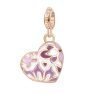 Charm Donna Cuore-Amore Rosato Storie Argento Rosè