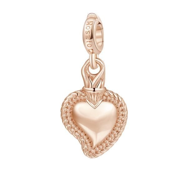 Charm Donna Cuore Sacro-Protezione Rosato Storie Argento Rosè 3 Verre Gioielli - l'istituzione del gioiello