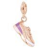 Charm Donna Sneakers-Dinamicità Rosato Storie Argento Rosè 1 Verre Gioielli - l'istituzione del gioiello