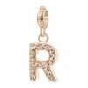 Charm Donna Iniziale-Lettera R Rosato Storie Argento Rosè 1 Verre Gioielli - l'istituzione del gioiello