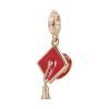 Charm Donna Cappello Laurea Rosato Storie Argento Rosè 2 Verre Gioielli - l'istituzione del gioiello