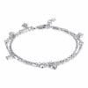 Bracciale Donna Rosato In Argento 925 Componibile Con Pendenti A Cuore E 4 Cubic Zirconia 1 - Verre Gioielli Bracciale Donna Rosato In Argento 925 Componibile Con Pendenti A Cuore E 4 Cubic Zirconia