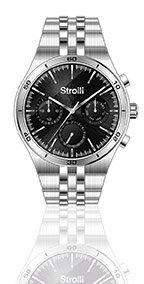 Orologio Mutifunzione Uomo Roland Garros Stroili Siver Quadrante Nero 2 Verre Gioielli - l'istituzione del gioiello