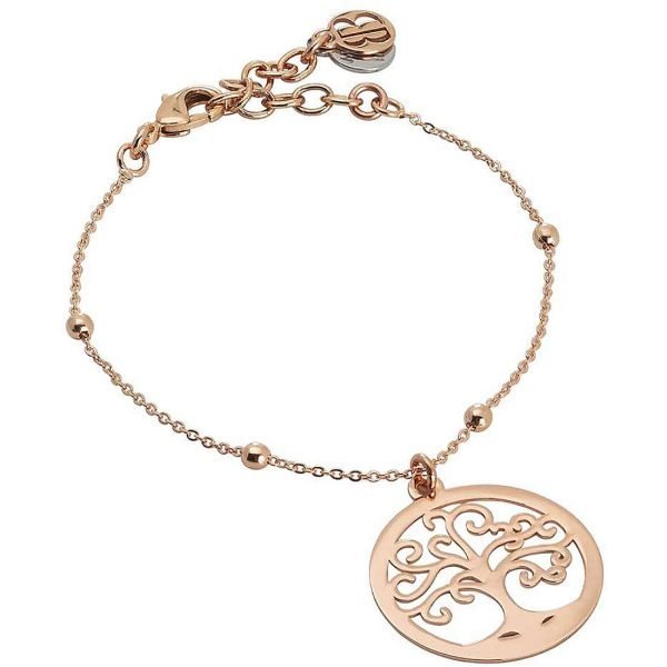 Bracciale Donna Boccadamo In Bronzo Rosato E Pendente A Albero Della Vita
