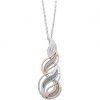 Collana Donna Boccadamo Jewels In Bronzo Bicolore A Nodo D'Amore