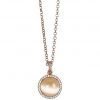 Collana Donna Gioielli Boccadamo In Bronzo Rosato E Cristalli Cabochon Con Pendente