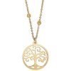 Collana Donna Gioielli Boccadamo In Bronzo Dorato Con Pendente A ALbero Della Vita 2 - Verre Gioielli Collana Donna Gioielli Boccadamo In Bronzo Dorato Con Pendente A ALbero Della Vita