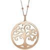 Collana Donna Boccadamo Jewels In Bronzo Rosato Con Pendente Albero Della Vita E Zirconi
