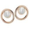 Orecchini Donna Boccadamo Jewels In Bronzo Rosato E Zirconi Rotondi