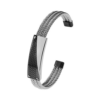 Bracciale Uomo Bangle Ottaviani in Acciaio E Resina 2 - Verre Gioielli Bracciale Uomo Bangle Ottaviani in Acciaio E Resina