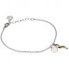 Bracciale Donna Mya Boccadamo In Acciaio Rodiato Con Charms A Cuoricino E Cornetto