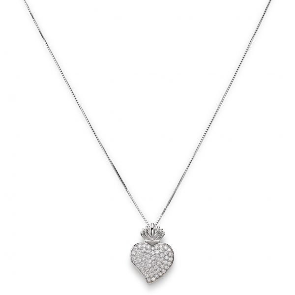 Collana Donna Amen In Argento 925 E Zirconi Bianchi Con Charms A Cuore 3 - Verre Gioielli collana-donna-gioielli-amen-clpshbb_294076-verre-gioielli