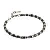 Bracciale Uomo Boccadamo Acciaio Man Con Rondelle Rodiate Ed Elementi in Ceramica Nera 1 - Verre Gioielli verre-gioelli-ABR568N