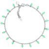 Cavigliera Donna Amen Romance In Argento 925 Rodiato E Cristalli Tiffany Con Charme Cuore 2 - Verre Gioielli Cavigliera Donna Amen Romance In Argento 925 Rodiato E Cristalli Tiffany Con Charme Cuore