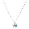 Collana Donna Amen Quadricuore Argento 925 Rodiato Con Zirconi Bianchi E Verdi 2 - Verre Gioielli verre-gioellicollana-donna-gioielli-amen-quadricuore