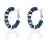 Orecchini Stroili Oro Donna Hawaii In Ottone Rodiato e Elementi in Conchiglia Blu e Strass