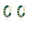 Orecchini Stroili Oro Donna Hawaii In Ottone Dorato e Elementi in Conchiglia Verde e Strass 2 - Verre Gioielli verre-gioielli-15967249463