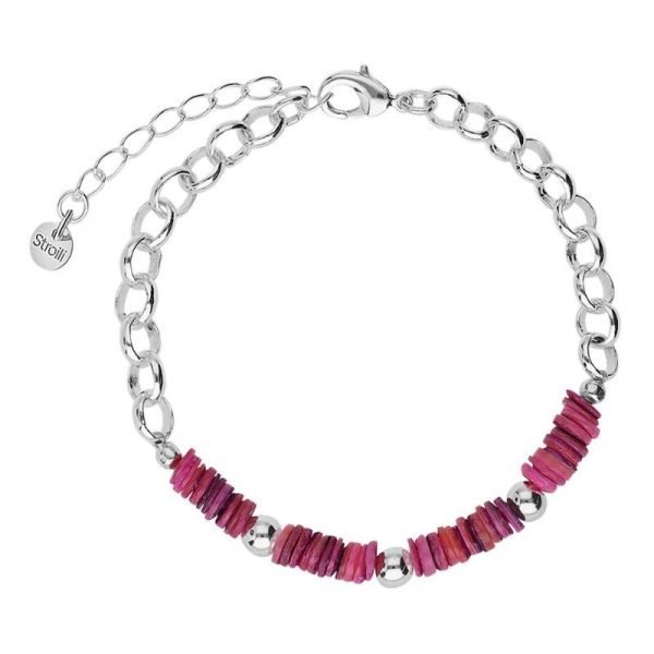 Bracciale Stroili Oro Donna Hawaii In Ottone Rodiato e Elementi in Conchiglia Fucsia 3 - Verre Gioielli Bracciale Stroili Oro Donna Hawaii In Ottone Rodiato e Elementi in Conchiglia Fucsia