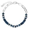Bracciale Stroili Oro Donna Hawaii In Ottone Rodiato e Elementi in Conchiglia Blu e Strass