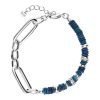 Bracciale Donna Stroili In Ottone Rodiato con Elementi Conchiglia Blu e Strass 1 - Verre Gioielli Bracciale Donna Stroili In Ottone Rodiato con Elementi Conchiglia Blu e Strass