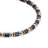 Bracciale Uomo Boccadamo Man In Acciaio Con Rondelle Rodiate Sfere Placcate Oro Rosa ed Elementi in Ceramica Blu 6 - Verre Gioielli verre-gioielli-ABR569B