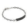 Bracciale Uomo Boccadamo Acciaio Man A Maglia Marina con Piastrina in Pvd Nero