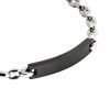 Bracciale Uomo Boccadamo Acciaio Man A Maglia Marina con Piastrina in Pvd Nero 1 Verre Gioielli - l'istituzione del gioiello