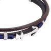 Bracciale Uomo Boccadamo In similpelle Marrone Cordino Marino Blu e Ancora 1 Verre Gioielli - l'istituzione del gioiello
