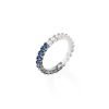 Anello Donna Amen Diamond In Argento 925 Con Zirconi Bianchi e Blu 1 - Verre Gioielli Anello Donna Amen Diamond In Argento 925 Con Zirconi Bianchi e Blu