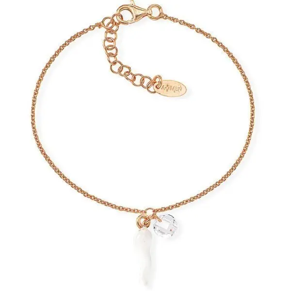 Bracciale Donna Amen Argento 925 Rosè Con Charme Cornetto