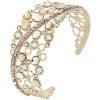 Bracciale Boccadamo Jewels Rigido Da Donna In Bronzo Dorato E Swarovski