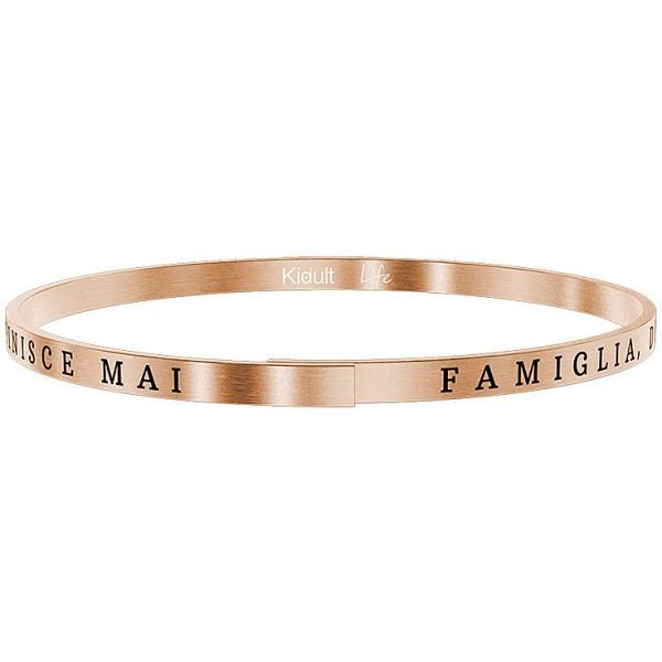 Bracciale Donna Kidult Family Bangle Sottile In Acciaio Satinato Color Oro Rosa 3 - Verre Gioielli verre-gioielli-bracciale-donna-gioielli-kidult-family-731730